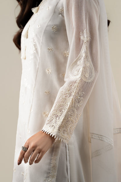 Maria B | Luxury Winter Pret 25 | DW-EA25-76-Off White - Ladies Clothes - Maria Faisal