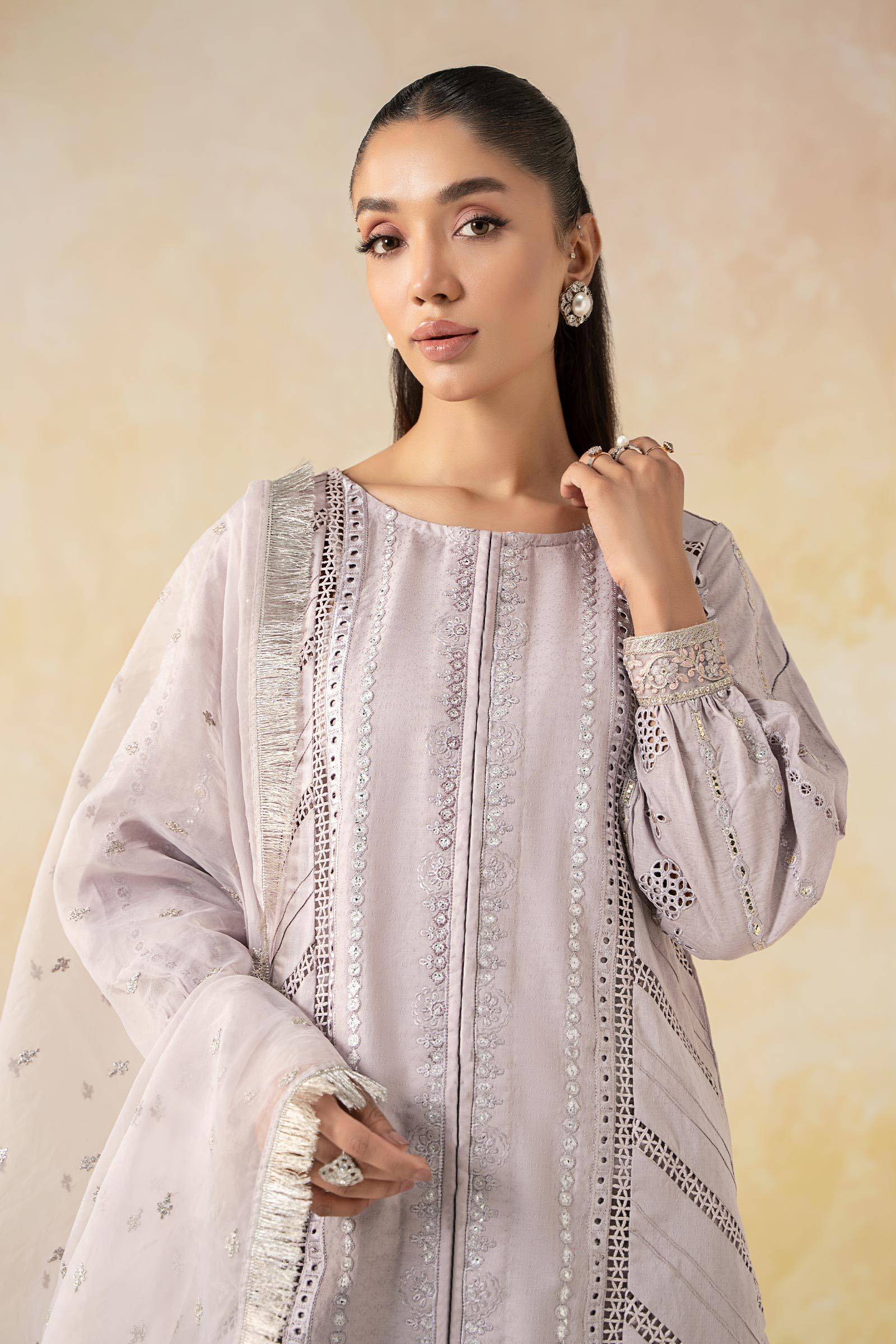 Maira B | Ready to Wear | DW-EF25-28 Lilac by Maria Faisal - Registered Vendor of : Maria B - type : Wedding Dress - 100% original wedding dresses