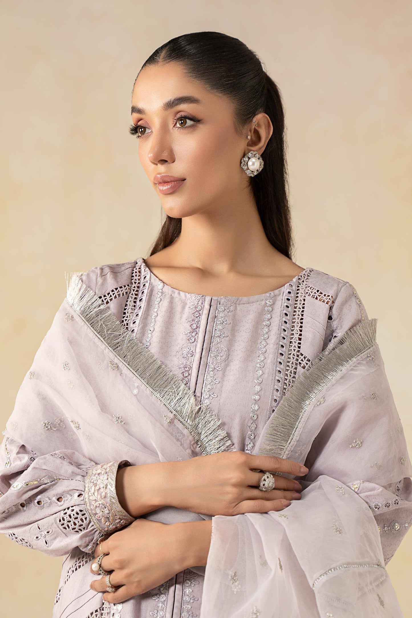 Maira B | Ready to Wear | DW-EF25-28 Lilac by Maria Faisal - Registered Vendor of : Maria B - type : Wedding Dress - 100% original wedding dresses