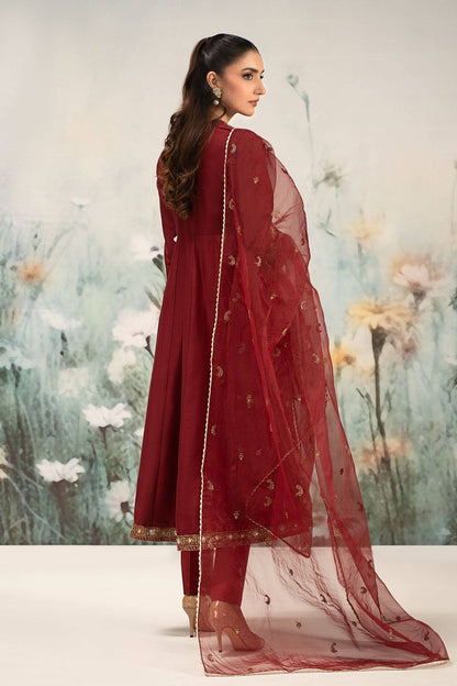 Maira B | Ready to Wear | DW-EF25-40 Maroon by Maria Faisal - Registered Vendor of : Maria B - type : Wedding Dress - 100% original wedding dresses