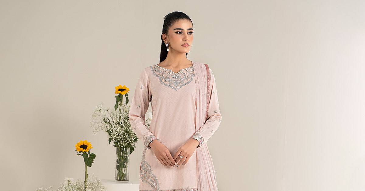 Maira B | Ready to Wear | DW-EF25-61 Pink by Maria Faisal - Registered Vendor of : Maria B - type : Wedding Dress - 100% original wedding dresses
