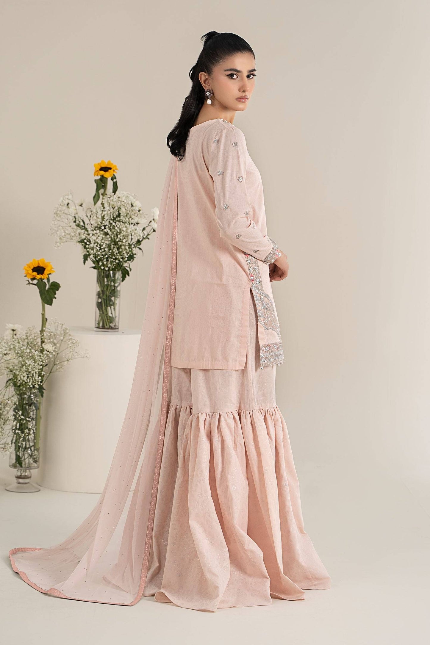 Maira B | Ready to Wear | DW-EF25-61 Pink by Maria Faisal - Registered Vendor of : Maria B - type : Wedding Dress - 100% original wedding dresses