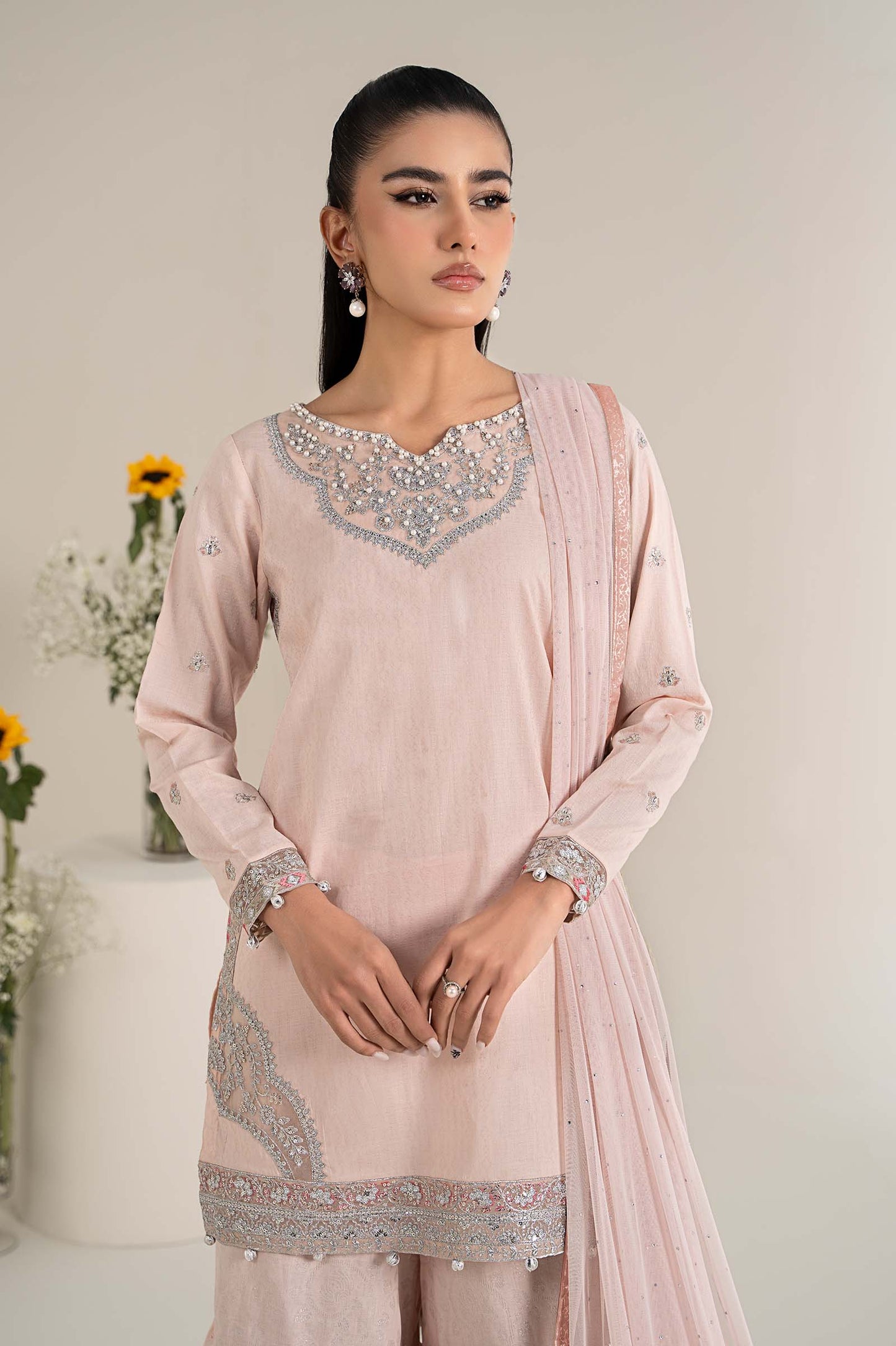 Maira B | Ready to Wear | DW-EF25-61 Pink by Maria Faisal - Registered Vendor of : Maria B - type : Wedding Dress - 100% original wedding dresses