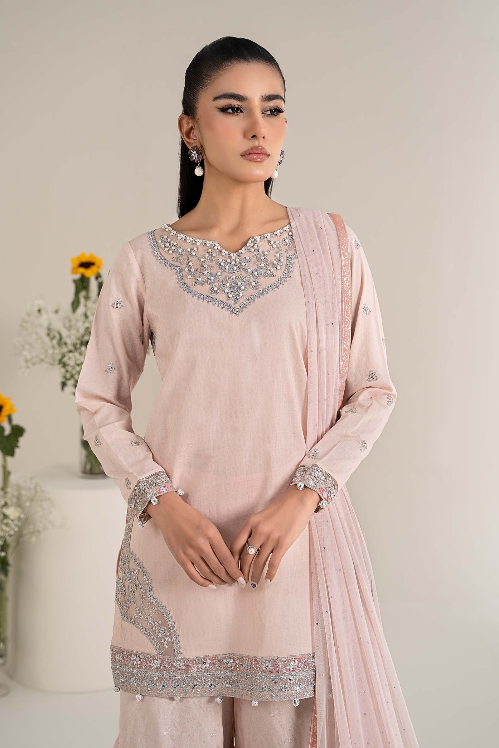 Maira B | Ready to Wear | DW-EF25-61 Pink by Maria Faisal - Registered Vendor of : Maria B - type : Wedding Dress - 100% original wedding dresses