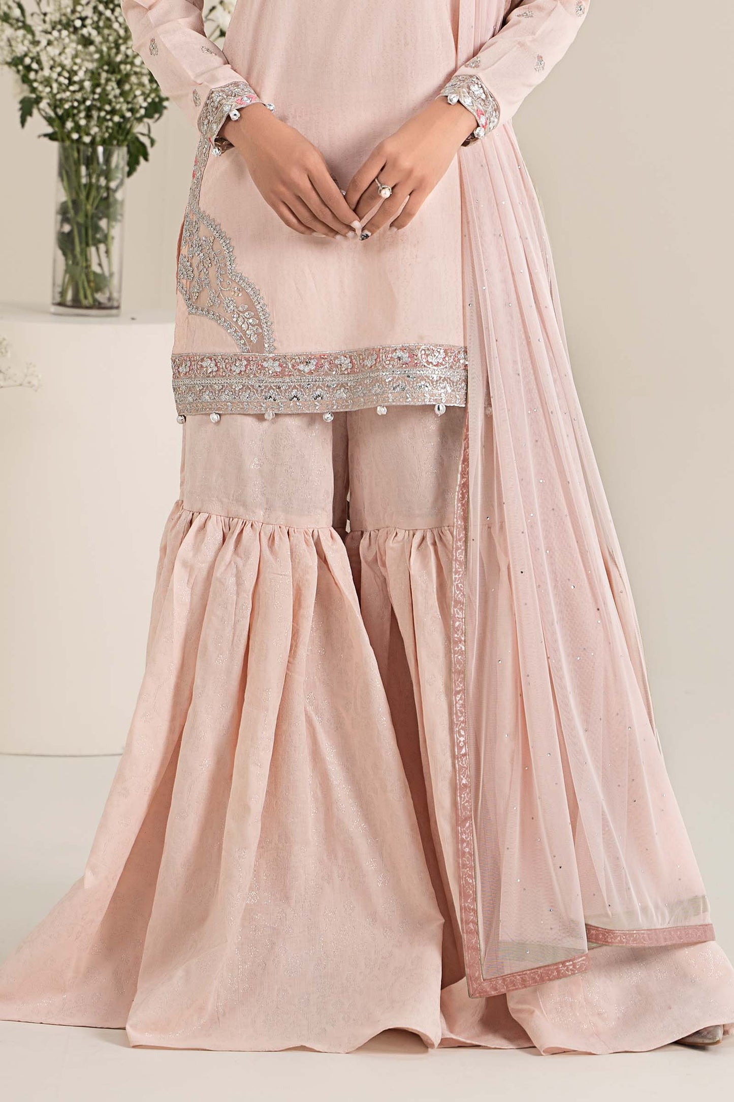 Maira B | Ready to Wear | DW-EF25-61 Pink by Maria Faisal - Registered Vendor of : Maria B - type : Wedding Dress - 100% original wedding dresses