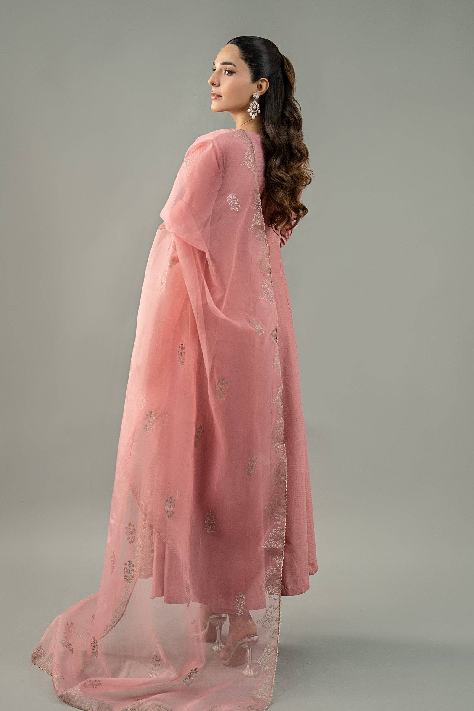 Maira B | Ready to Wear | DW-EF25-76 Pink by Maria Faisal - Registered Vendor of : Maria B - type : Wedding Dress - 100% original wedding dresses
