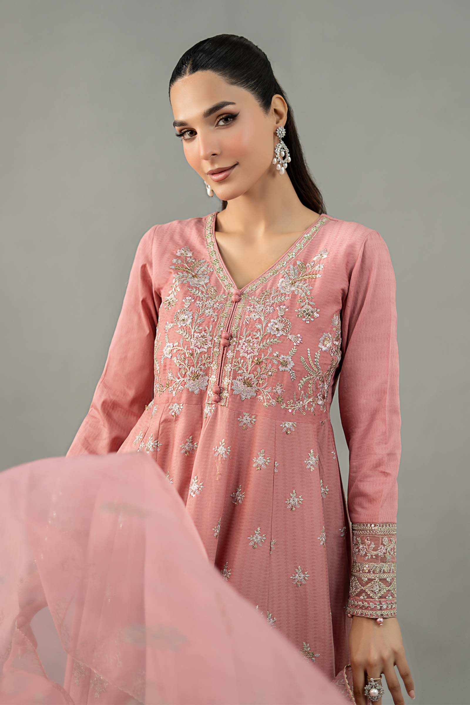 Maira B | Ready to Wear | DW-EF25-76 Pink by Maria Faisal - Registered Vendor of : Maria B - type : Wedding Dress - 100% original wedding dresses