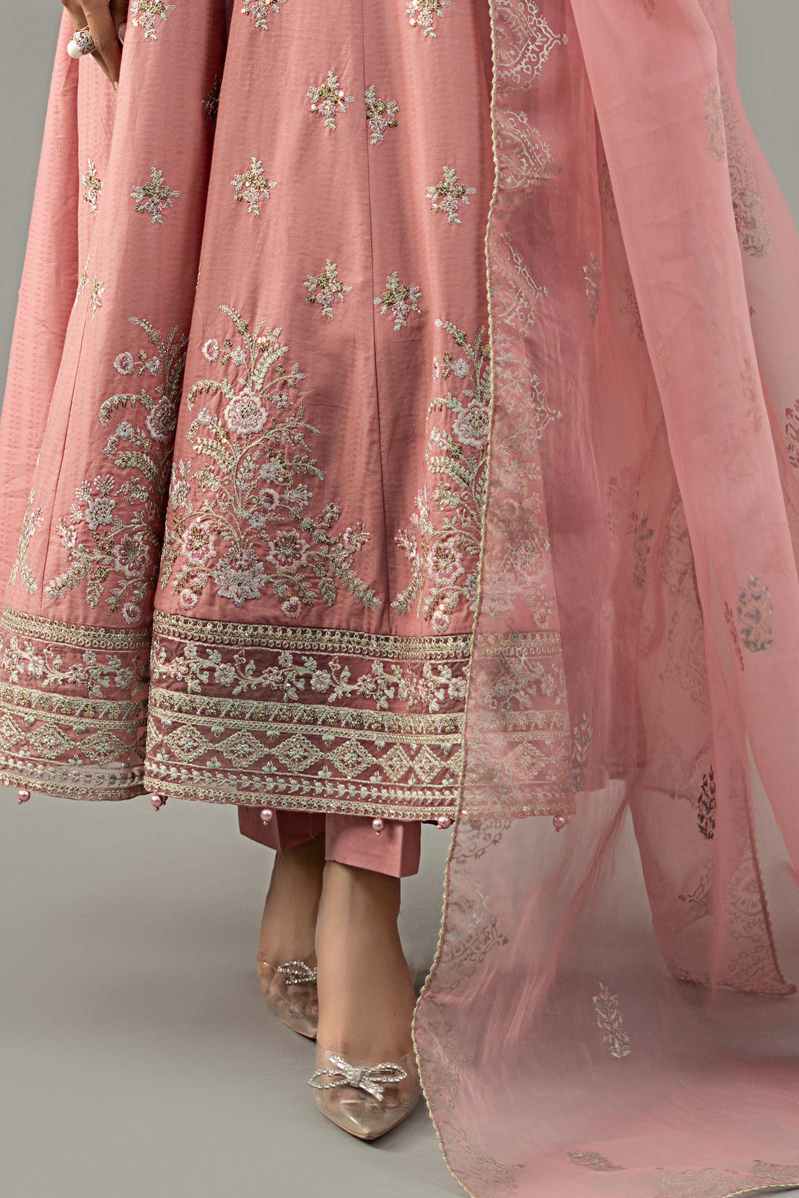 Maira B | Ready to Wear | DW-EF25-76 Pink by Maria Faisal - Registered Vendor of : Maria B - type : Wedding Dress - 100% original wedding dresses