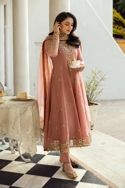 Maira B | Ready to Wear | DW-EF25-88 Peach by Maria Faisal - Registered Vendor of : Maria B - type : Wedding Dress - 100% original wedding dresses