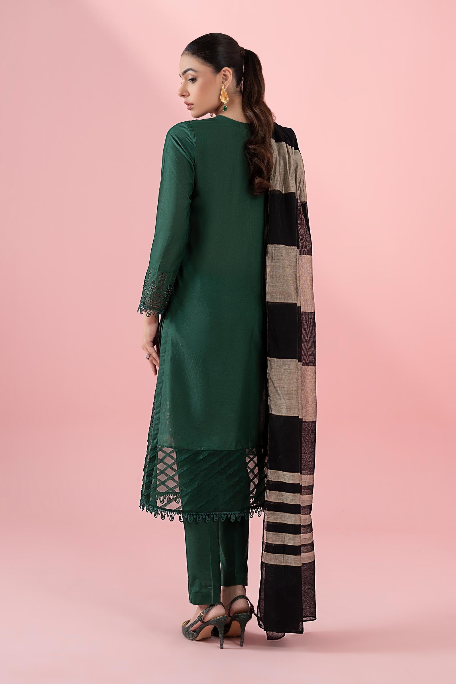 Maria B | Eid Collection 2026 | Dw-Ef22-41R1 Green - Luxury Dress - available at Maria Faisal in UK and USA.