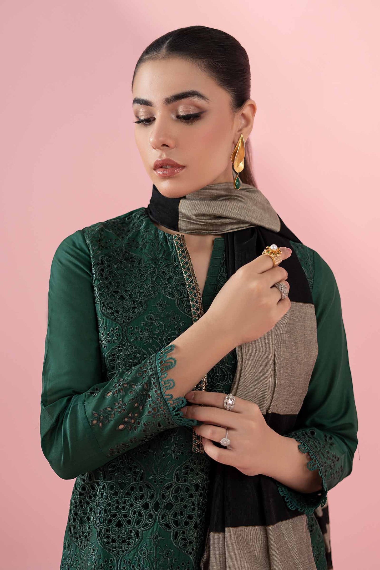 Maria B | Eid Collection 2026 | Dw-Ef22-41R1 Green - Luxury Dress - available at Maria Faisal in UK and USA.