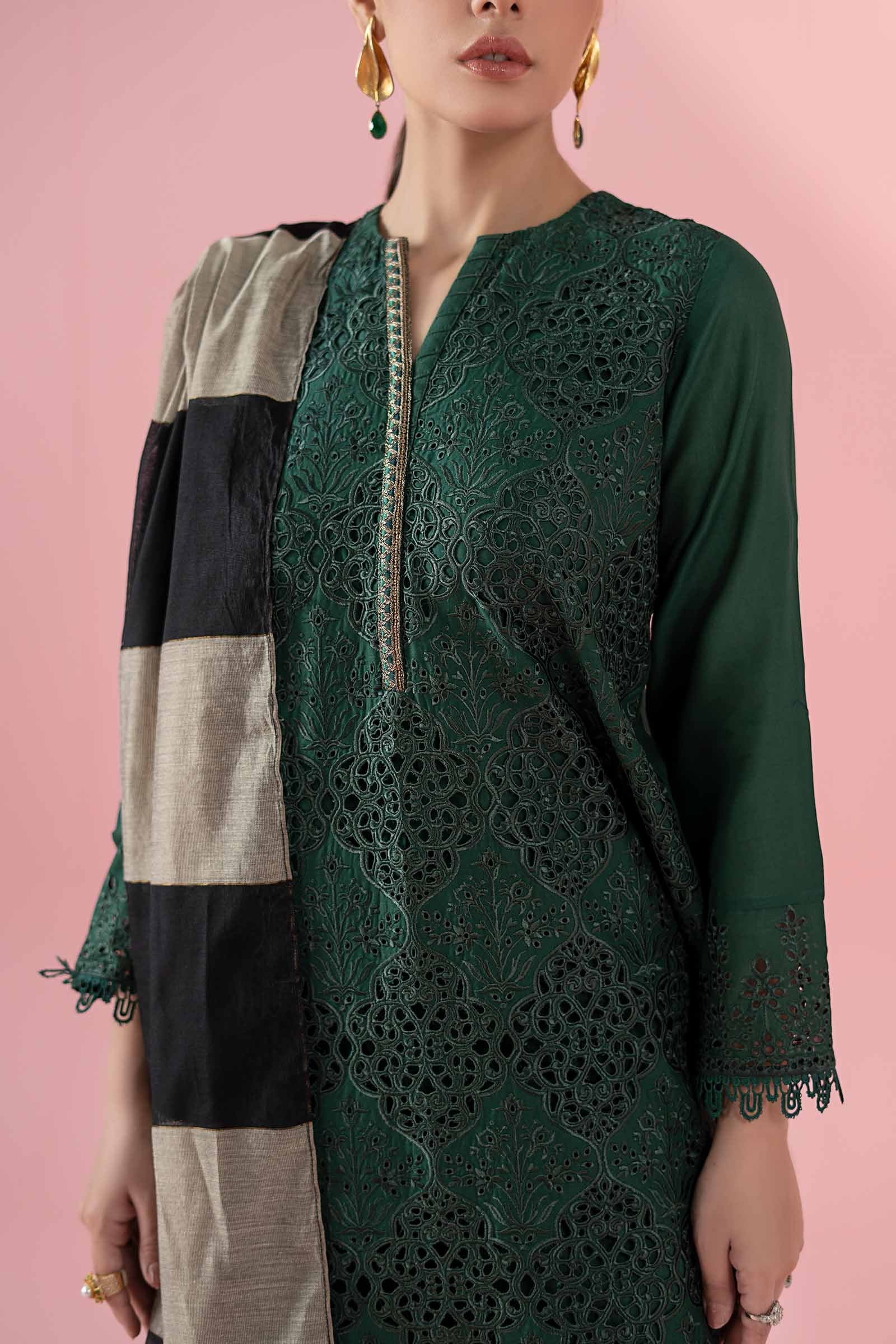 Maria B | Eid Collection 2026 | Dw-Ef22-41R1 Green - Luxury Dress - available at Maria Faisal in UK and USA.