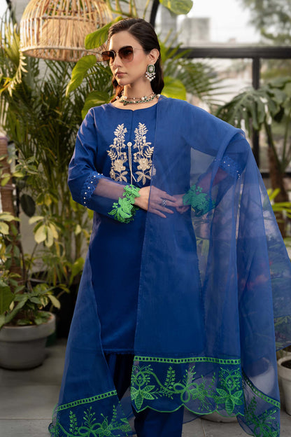 Maira B | Ready to Wear | DW-EF25-15 Blue by Maria Faisal - Registered Vendor of : Maria B - type : Wedding Dress - 100% original wedding dresses