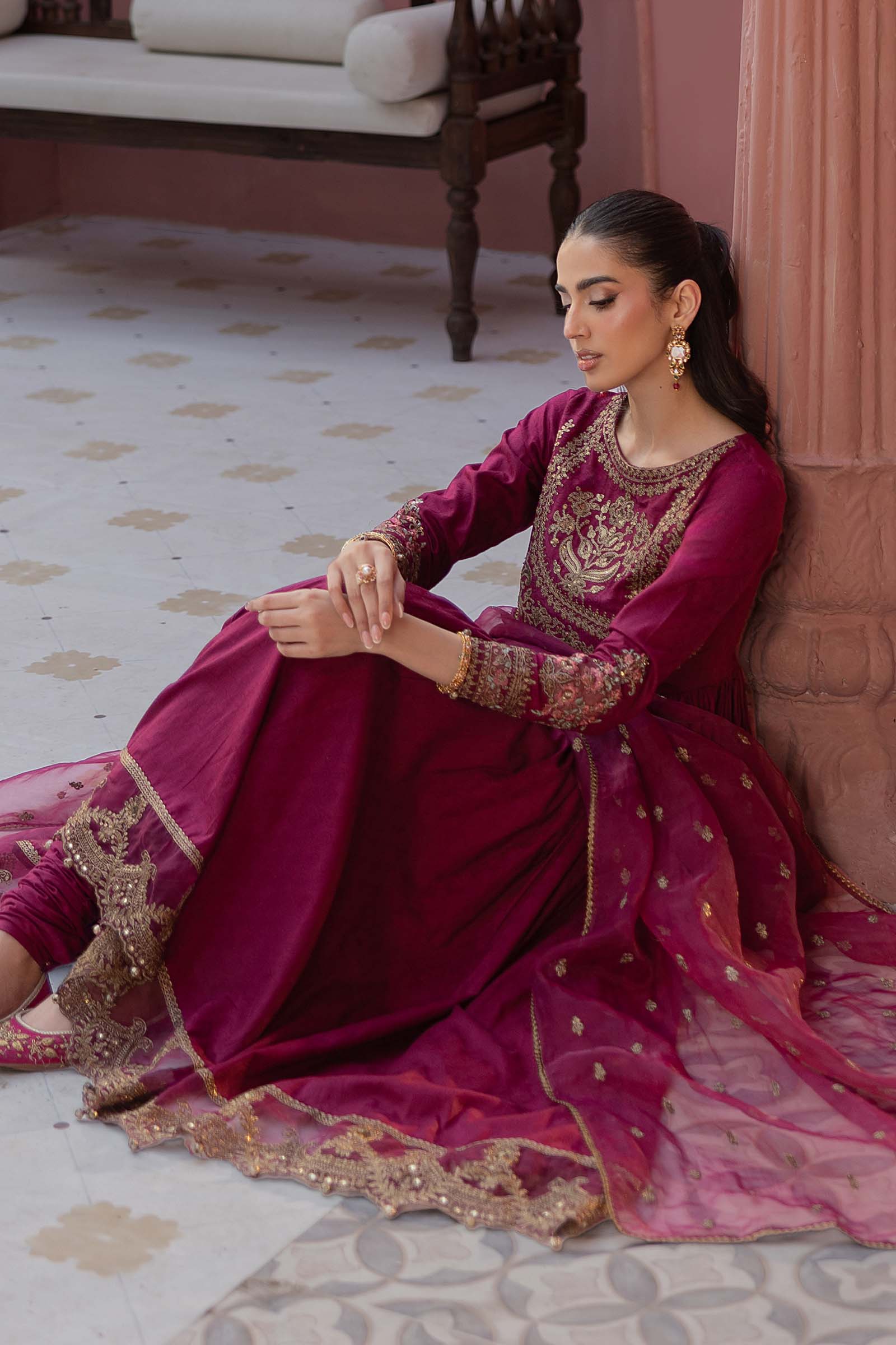 Maria B | Luxury Pret 25 | DW-EF25-43 by Maria Faisal - Registered Vendor of : Maria B - type : Ladies Clothes - 100% original wedding dresses