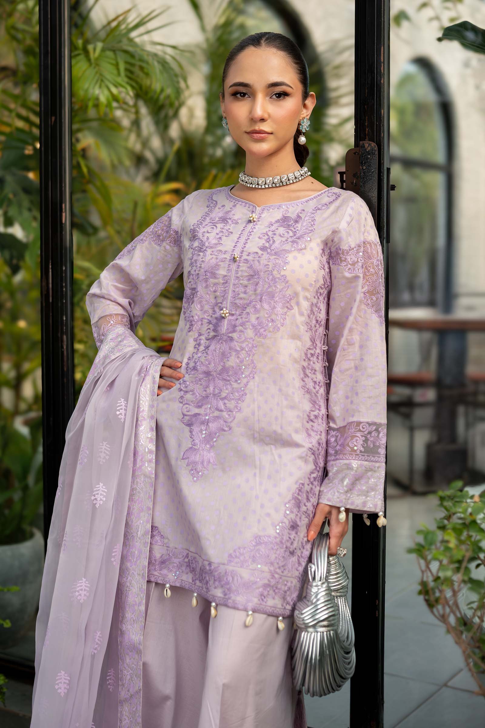 Maira B | Ready to Wear | DW-EF25-99 Lilac by Maria Faisal - Registered Vendor of : Maria B - type : Wedding Dress - 100% original wedding dresses