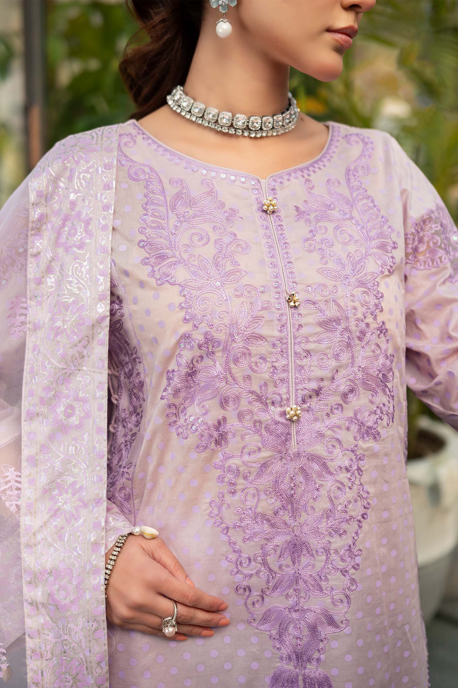 Maira B | Ready to Wear | DW-EF25-99 Lilac by Maria Faisal - Registered Vendor of : Maria B - type : Wedding Dress - 100% original wedding dresses
