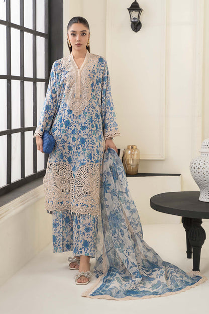 Maria B | Eid Collection 2026 | Dw-Ef24-108R1 Blue - Luxury Dress - available at Maria Faisal in UK and USA.