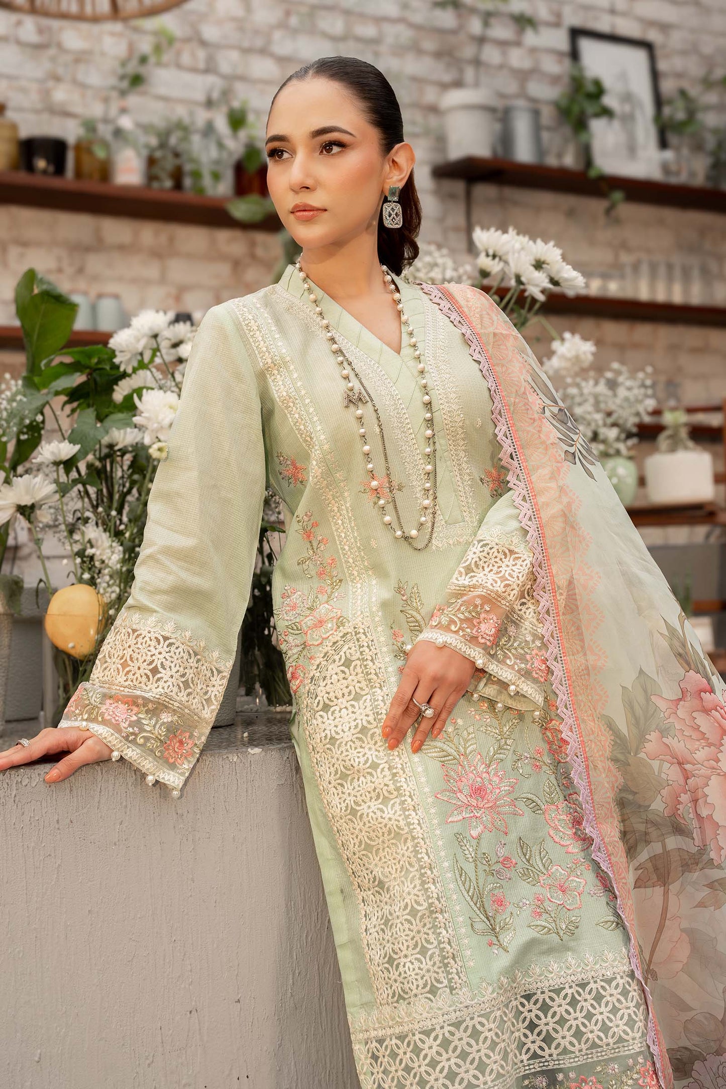 Maira B | Ready to Wear | DW-EF25-151 Ferozi by Maria Faisal - Registered Vendor of : Maria B - type : Wedding Dress - 100% original wedding dresses