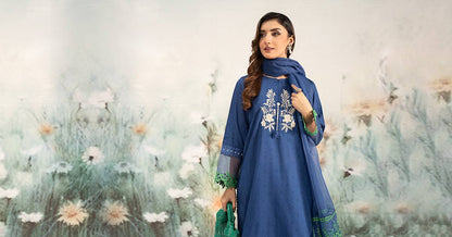 Maira B | Ready to Wear | DW-EF25-15 Blue by Maria Faisal - Registered Vendor of : Maria B - type : Wedding Dress - 100% original wedding dresses