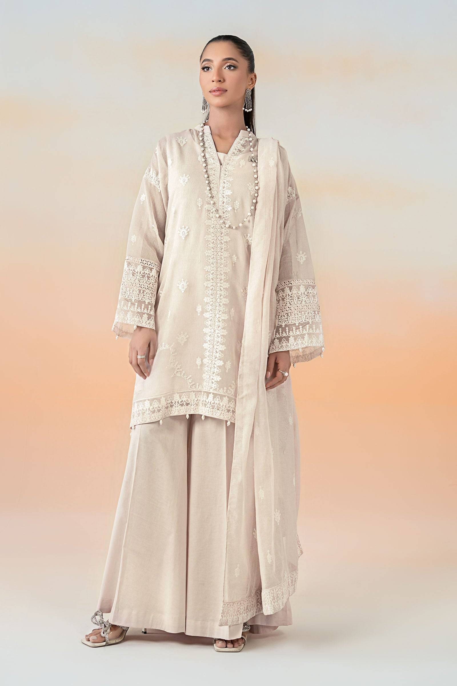 Maira B | Ready to Wear | DW-EF25-92 Off White by Maria Faisal - Registered Vendor of : Maria B - type : Wedding Dress - 100% original wedding dresses