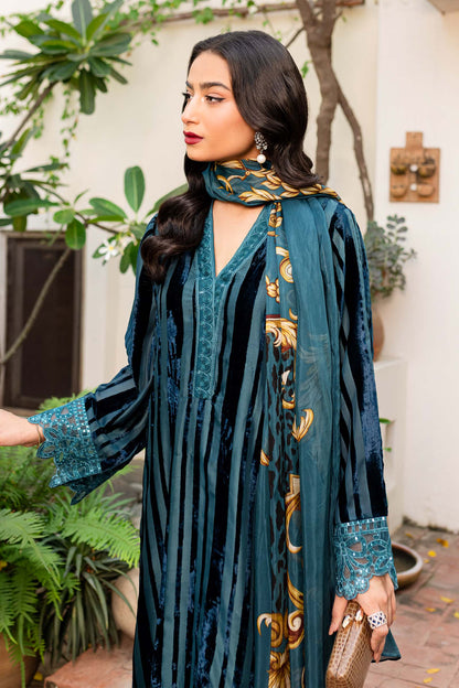 Maira B | Ready to Wear | DW-W24-173 Teal by Maria Faisal - Registered Vendor of : Maria B - type : Wedding Dress - 100% original wedding dresses