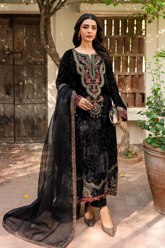 Maira B | Ready to Wear | DW-W24-174 Black by Maria Faisal - Registered Vendor of : Maria B - type : Wedding Dress - 100% original wedding dresses