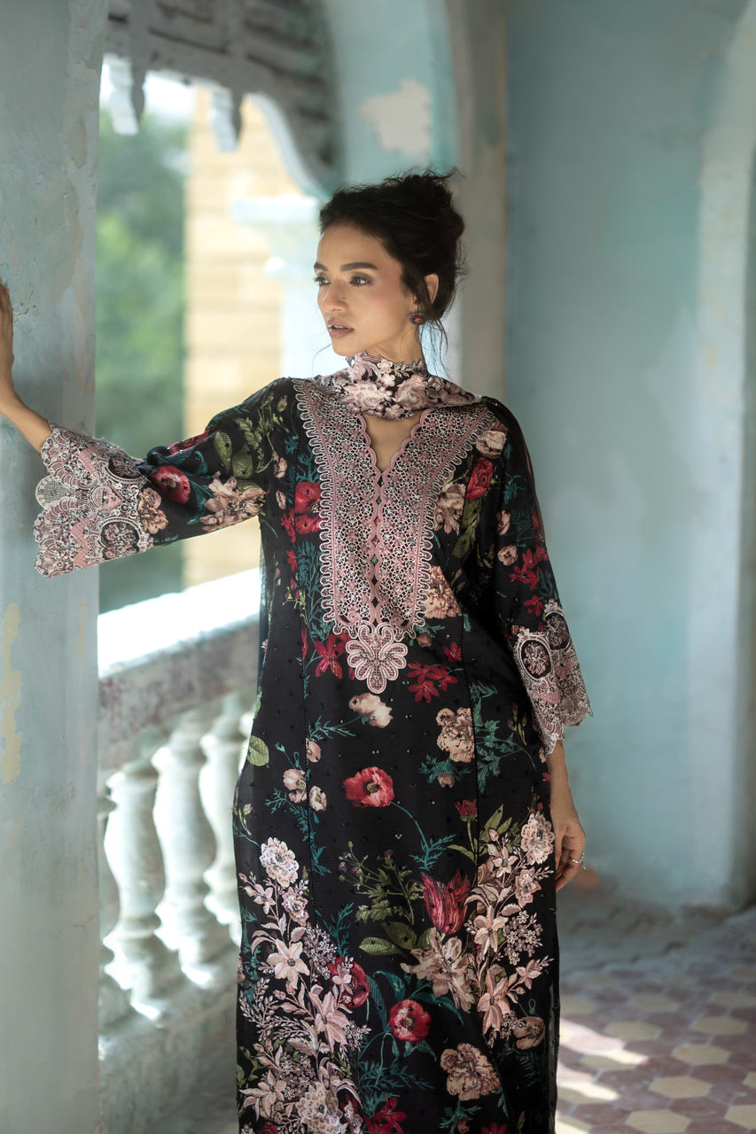 Zainab Chottani | Summer Edition 26 | Midnight Dahlia - Formal Dress - available at Maria Faisal in UK and USA.