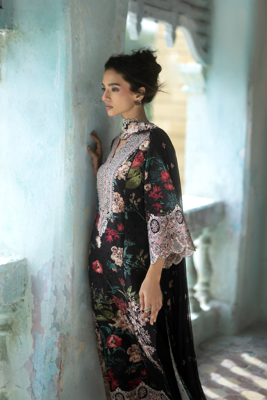 Zainab Chottani | Summer Edition 26 | Midnight Dahlia - Formal Dress - available at Maria Faisal in UK and USA.