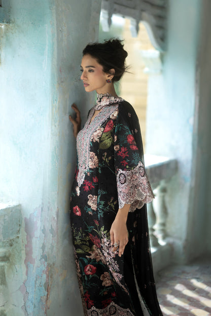 Zainab Chottani | Summer Edition 26 | Midnight Dahlia - Formal Dress - available at Maria Faisal in UK and USA.