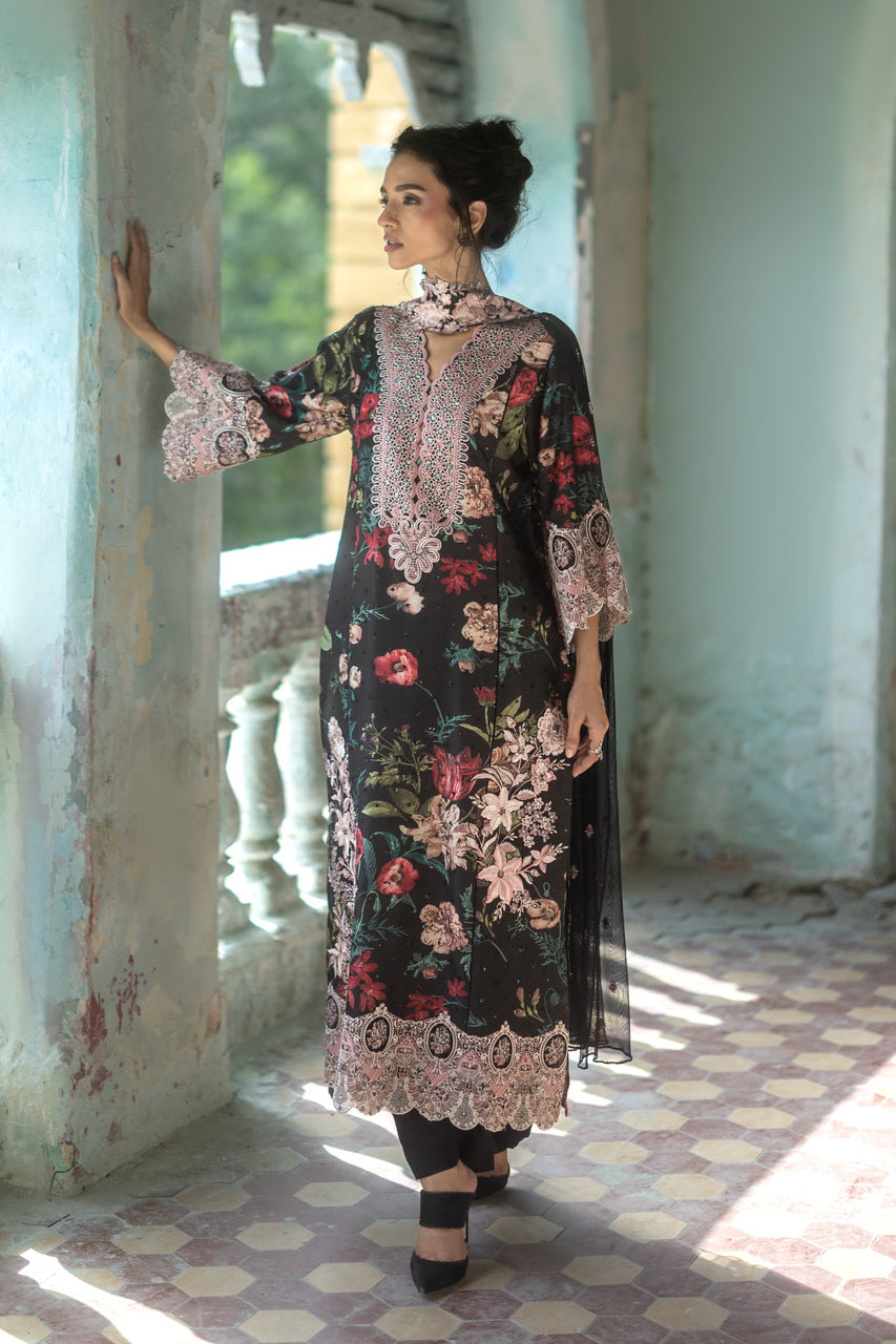 Zainab Chottani | Summer Edition 26 | Midnight Dahlia - Formal Dress - available at Maria Faisal in UK and USA.
