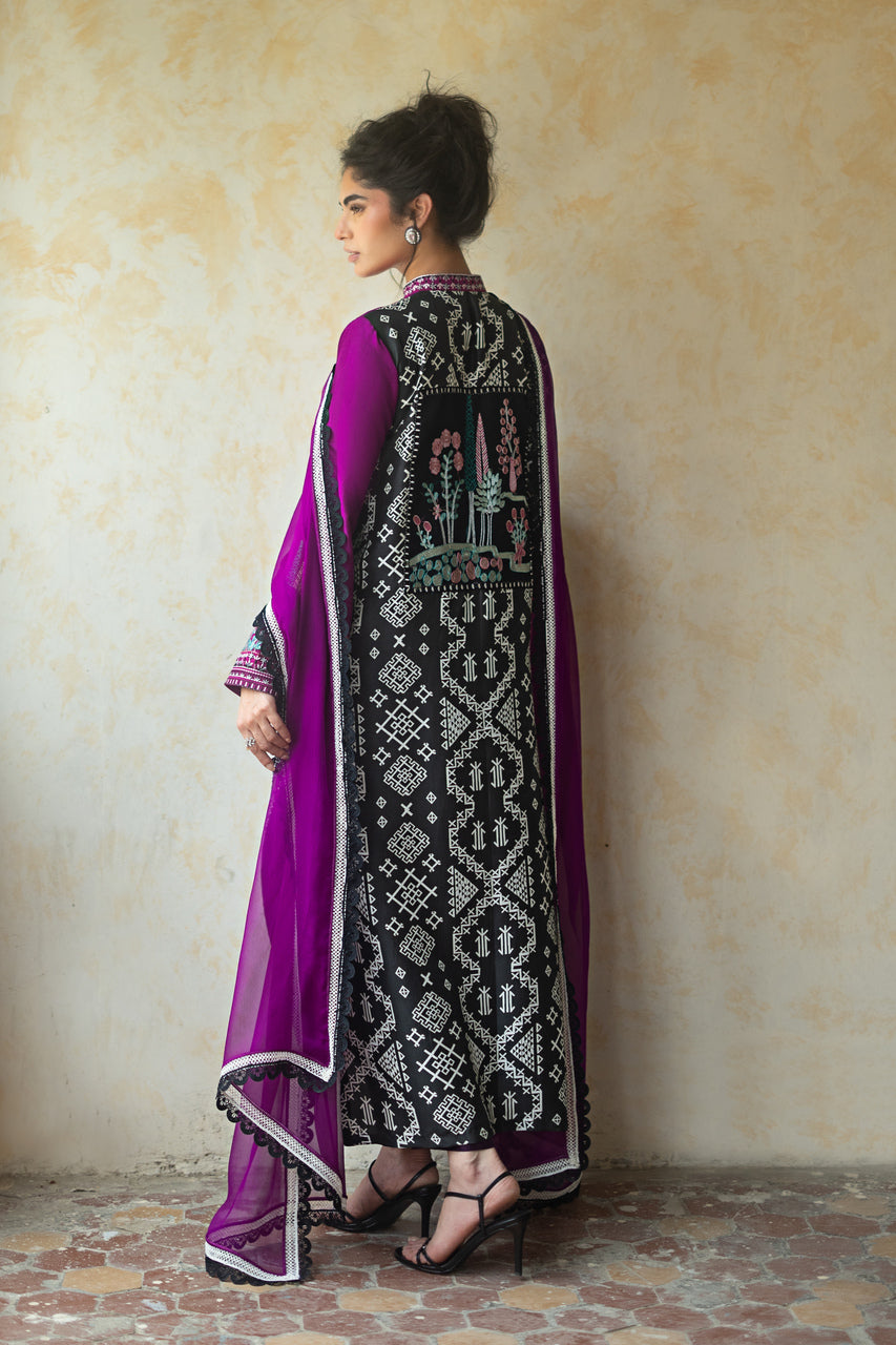 Zainab Chottani | Summer Edition 26 | Dahlia Dusk - Formal Dress - available at Maria Faisal in UK and USA.