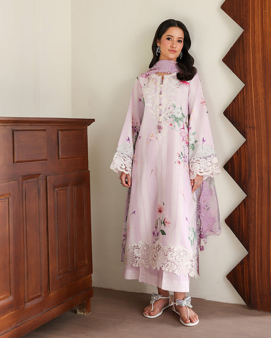 Roheenaz | Sunlit Tales Printed Embroidered Edit | Dandelion dream - Luxury Dress - available at Maria Faisal in UK and USA.