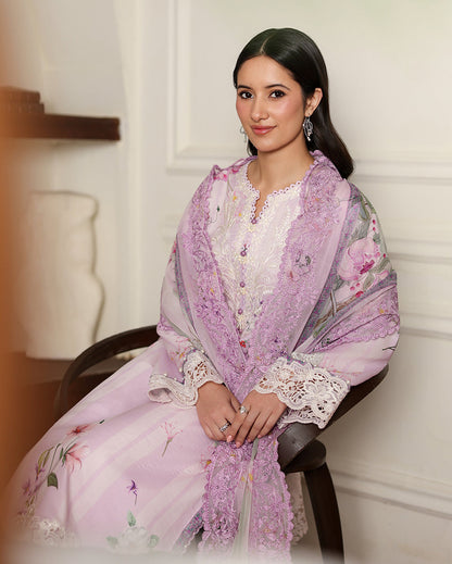 Roheenaz | Sunlit Tales Printed Embroidered Edit | Dandelion dream - Luxury Dress - available at Maria Faisal in UK and USA.