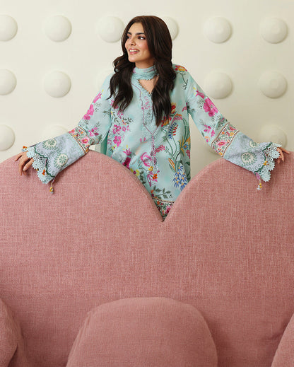 Roheenaz | Petals in Print | Delft Bloom - Casual Dress - available at Maria Faisal in UK and USA.