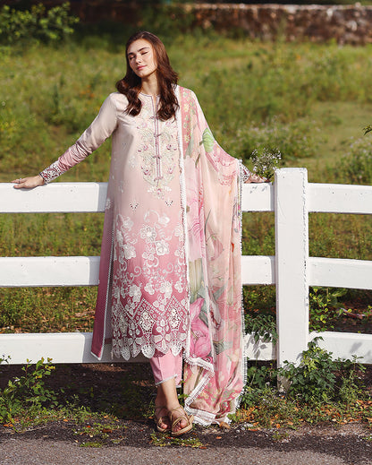 Mushq | Solace Ombre Chikankari | Dew Drift - Luxury Dress - available at Maria Faisal in UK and USA.