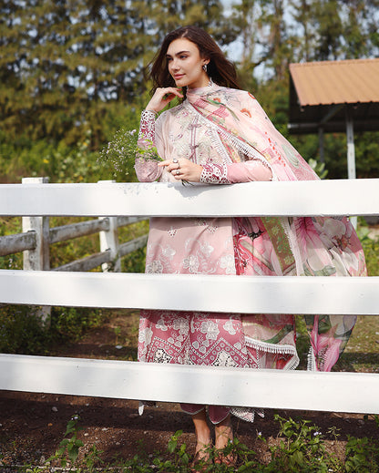 Mushq | Solace Ombre Chikankari | Dew Drift - Luxury Dress - available at Maria Faisal in UK and USA.