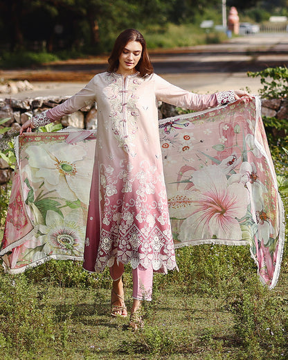 Mushq | Solace Ombre Chikankari | Dew Drift - Luxury Dress - available at Maria Faisal in UK and USA.