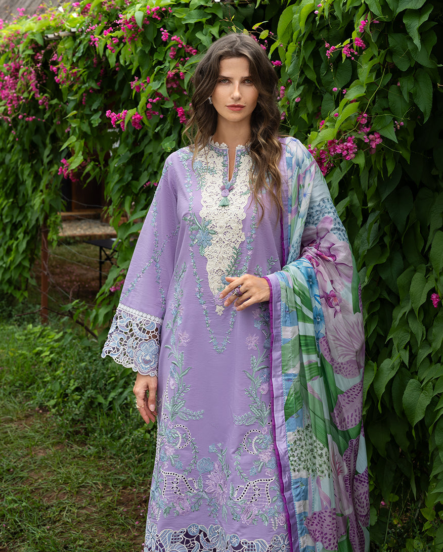 Mushq | Hemline the Secret Garden | Dewdrop Dance - Luxury Dress - available at Maria Faisal in UK and USA.