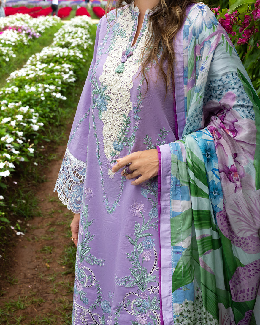Mushq | Hemline the Secret Garden | Dewdrop Dance - Luxury Dress - available at Maria Faisal in UK and USA.