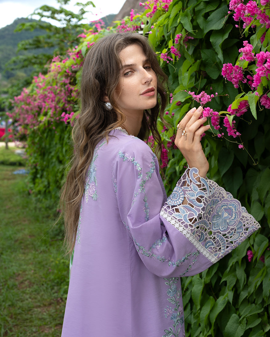 Mushq | Hemline the Secret Garden | Dewdrop Dance - Luxury Dress - available at Maria Faisal in UK and USA.