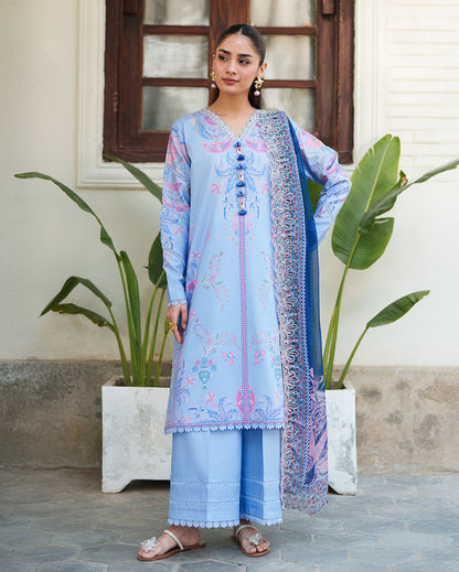 Roheenaz | Whispered Florals | Dewlight Bloom - Casual Dress - available at Maria Faisal in UK and USA.