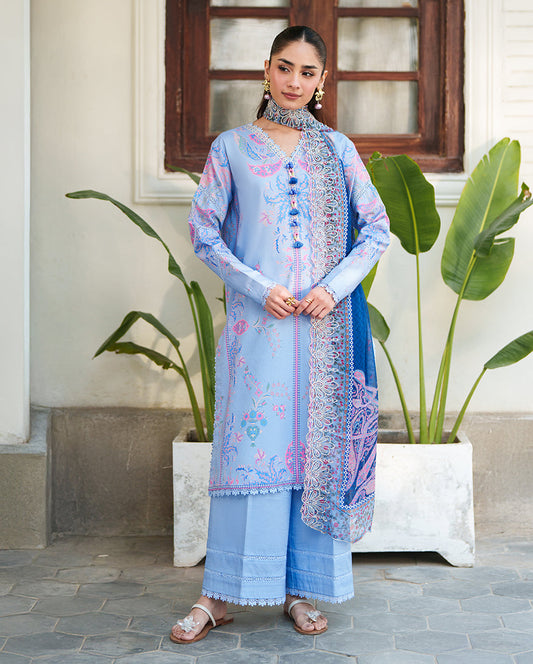 Roheenaz | Whispered Florals | Dewlight Bloom - Casual Dress - available at Maria Faisal in UK and USA.