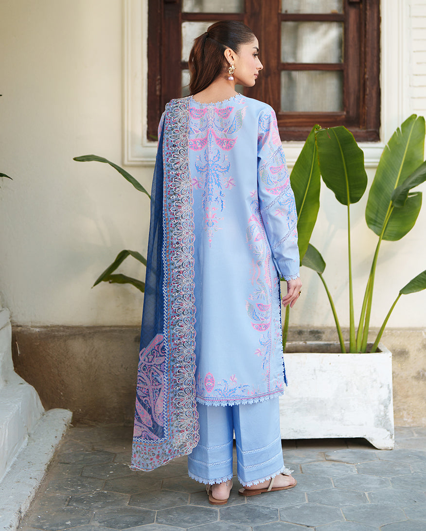 Roheenaz | Whispered Florals | Dewlight Bloom - Casual Dress - available at Maria Faisal in UK and USA.