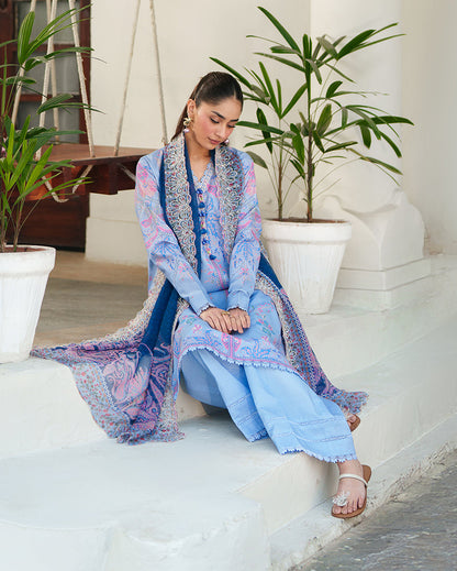 Roheenaz | Whispered Florals | Dewlight Bloom - Casual Dress - available at Maria Faisal in UK and USA.