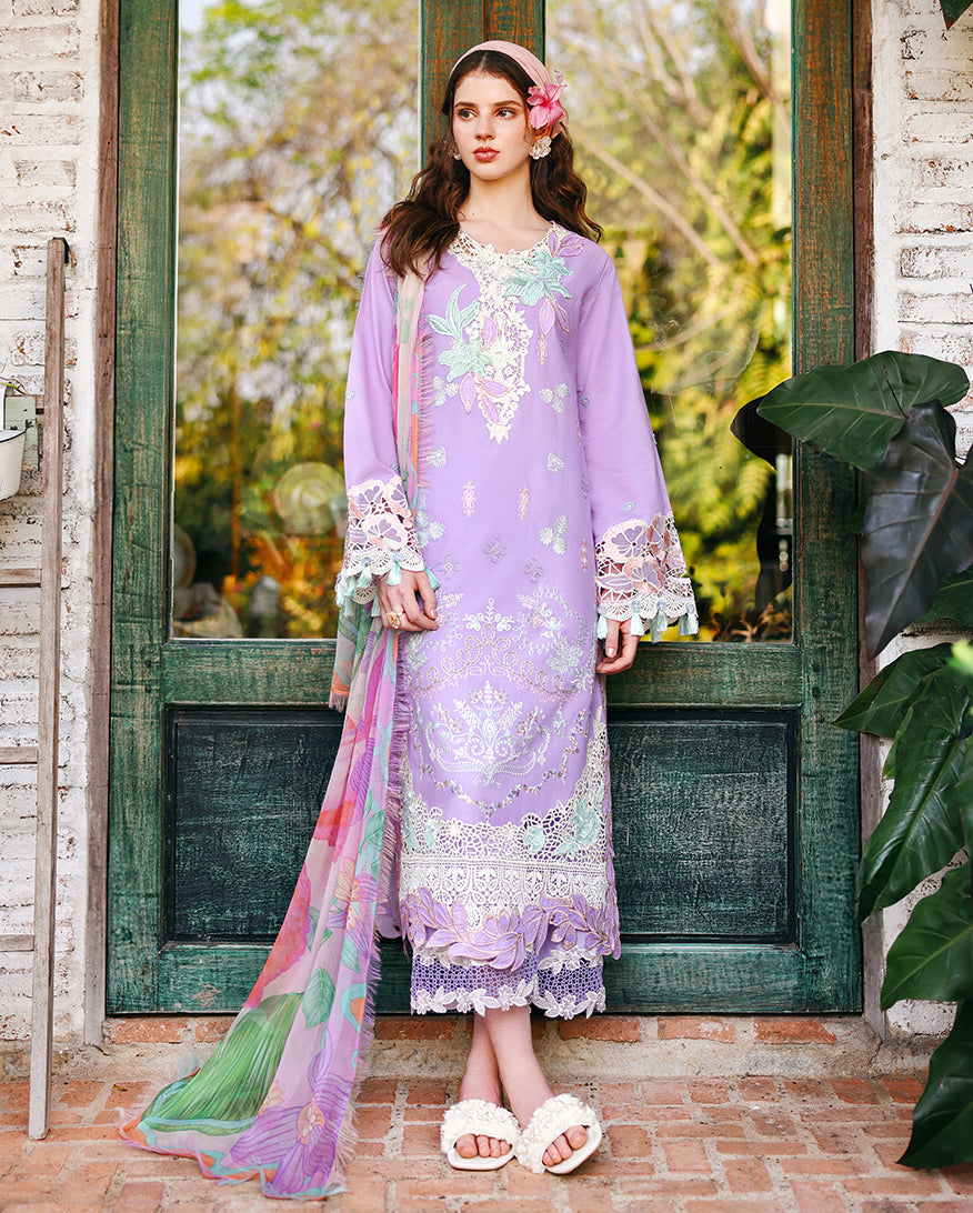 Mushq | The Secret Garden Lawn | Dewspell - Luxury Dress - available at Maria Faisal in UK and USA.