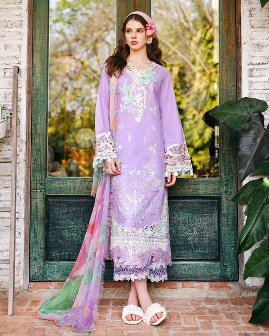 Mushq | The Secret Garden Lawn | Dewspell - Luxury Dress - available at Maria Faisal in UK and USA.