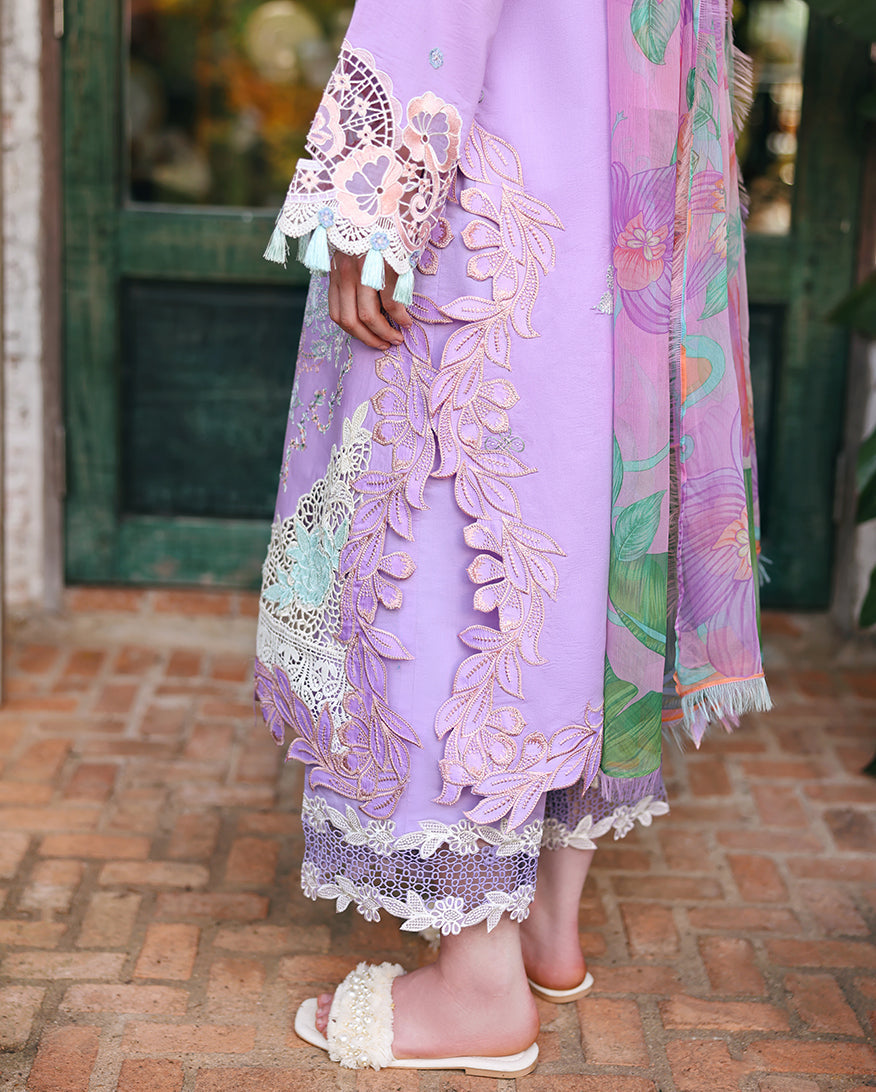 Mushq | The Secret Garden Lawn | Dewspell - Luxury Dress - available at Maria Faisal in UK and USA.