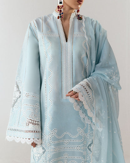 Jugnu | SS 26 Lawn | Dira - Luxury Dress - available at Maria Faisal in UK and USA.