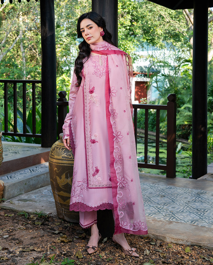 Mushq | La Toscana Casual Pret | Dolce Meadow - Luxury Dress - available at Maria Faisal in UK and USA.