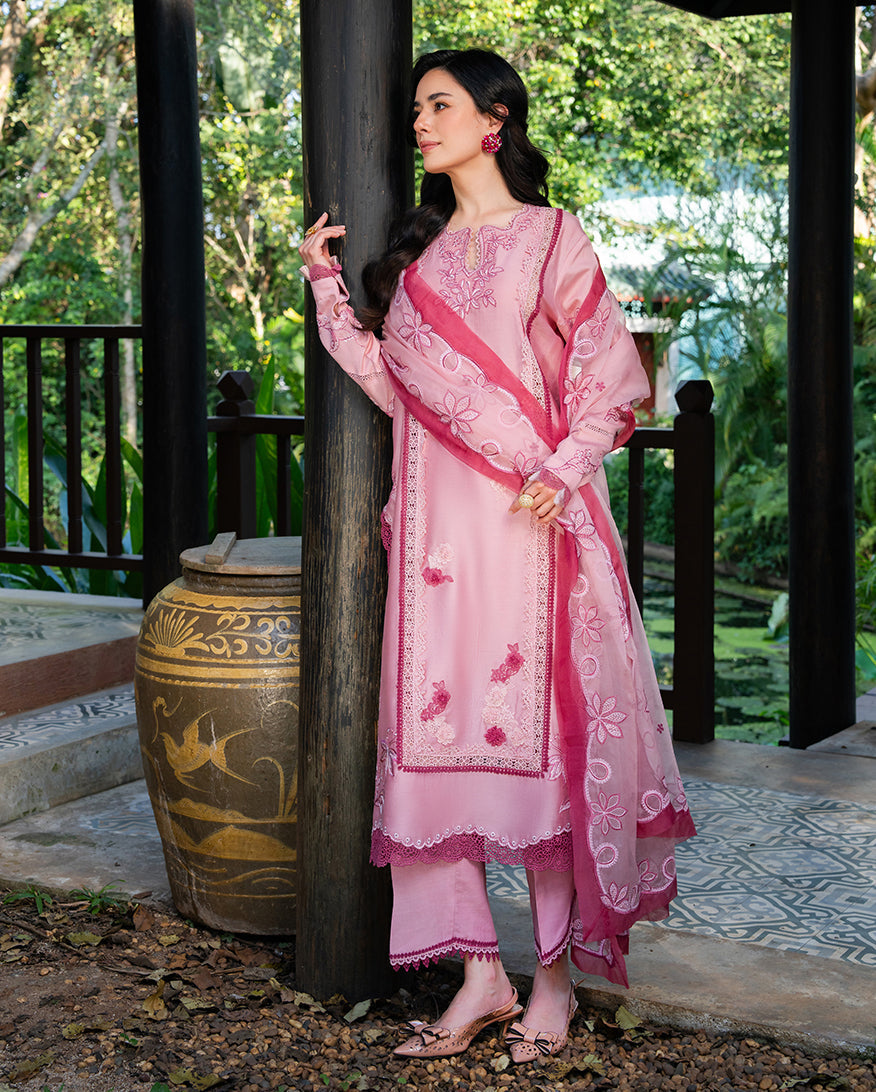 Mushq | La Toscana Casual Pret | Dolce Meadow - Luxury Dress - available at Maria Faisal in UK and USA.